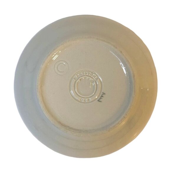 VTG Hartstone Hand Painted Chickadee And Pine Blue Rim Soup Cereal Bowl Signed - Picture 6 of 7